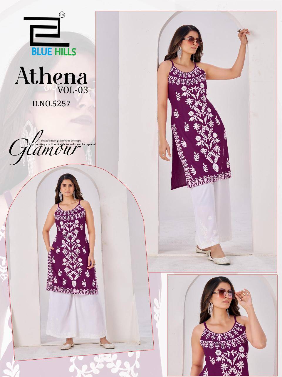 Blue hills athena vol 3 Wholesale kurtis in Ahmedabad